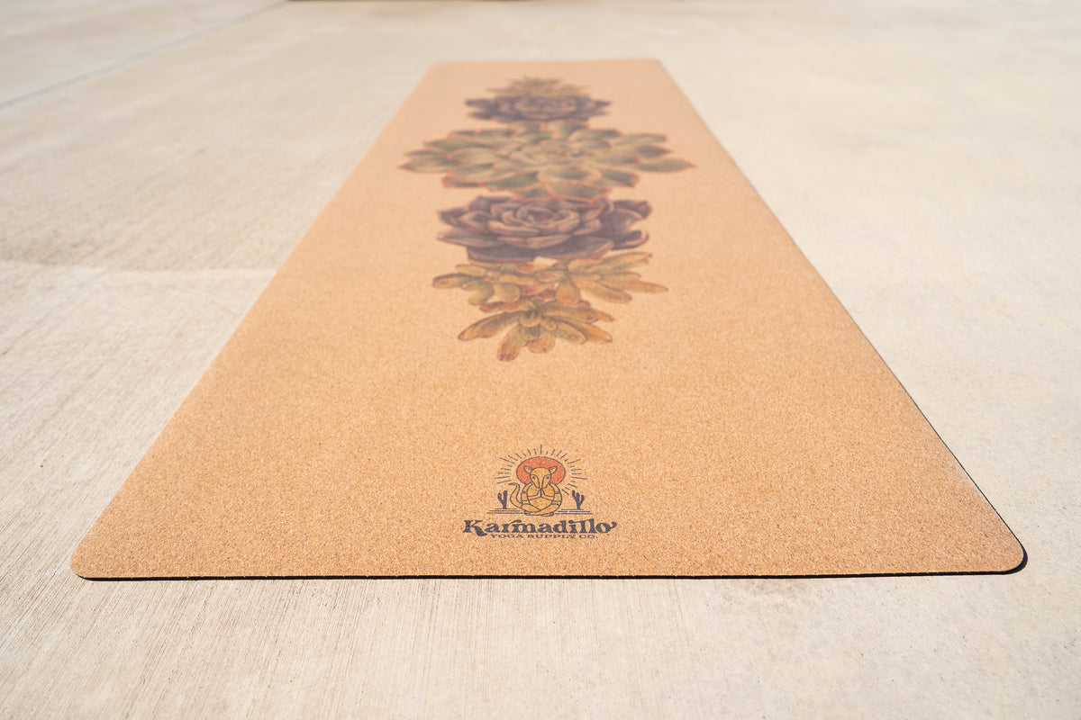 Succulent Plant Cork Yoga Mat